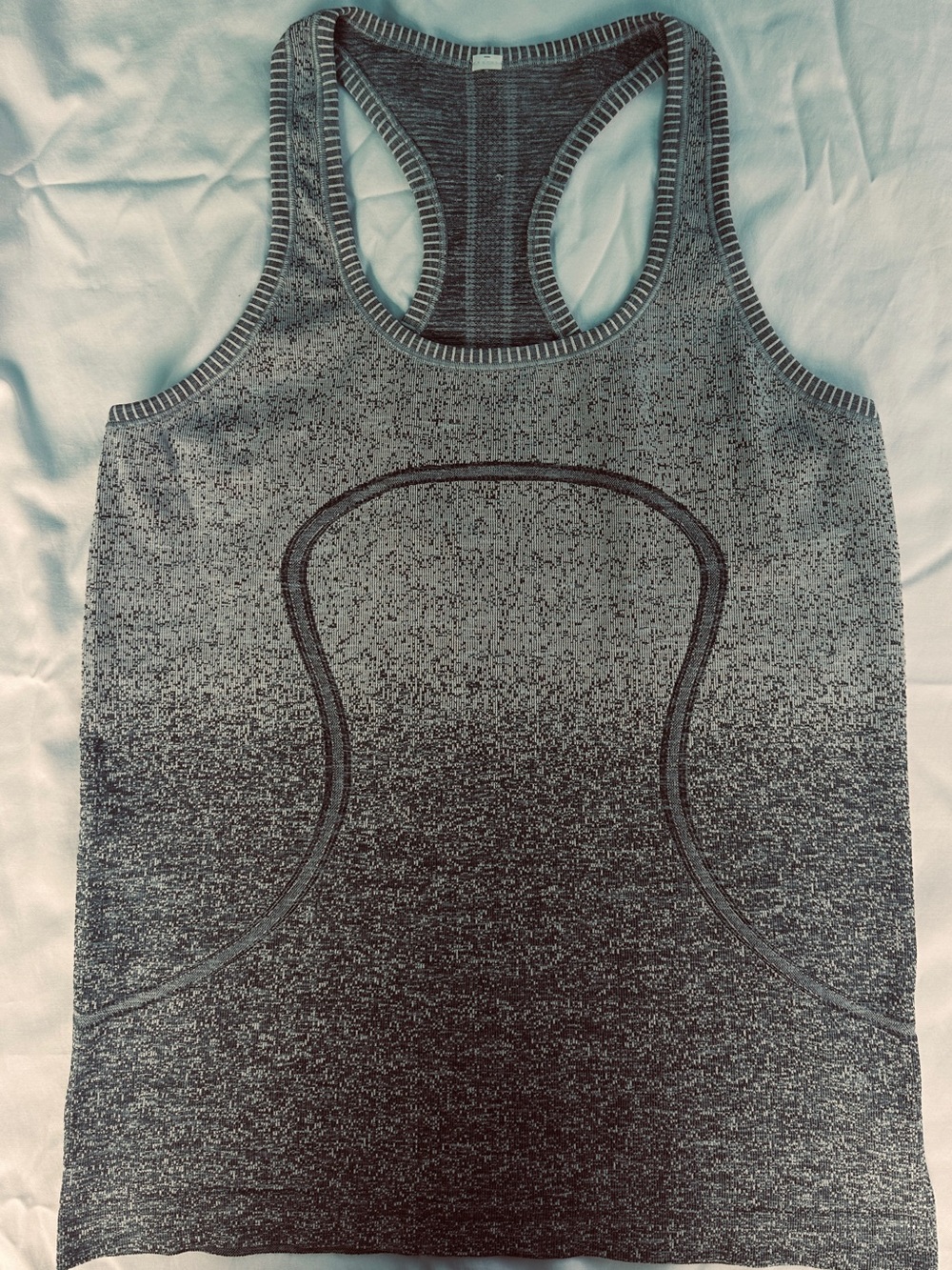 Lululemon Swiftly Tech Racerback Tank Ombre Heathered Black Grey Size 10⁠